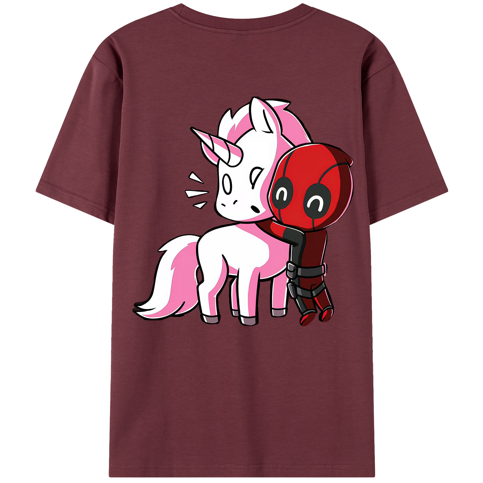 （画像用） Deadpool デッドプール 綿100％半袖Tシャツ（背面プリント）